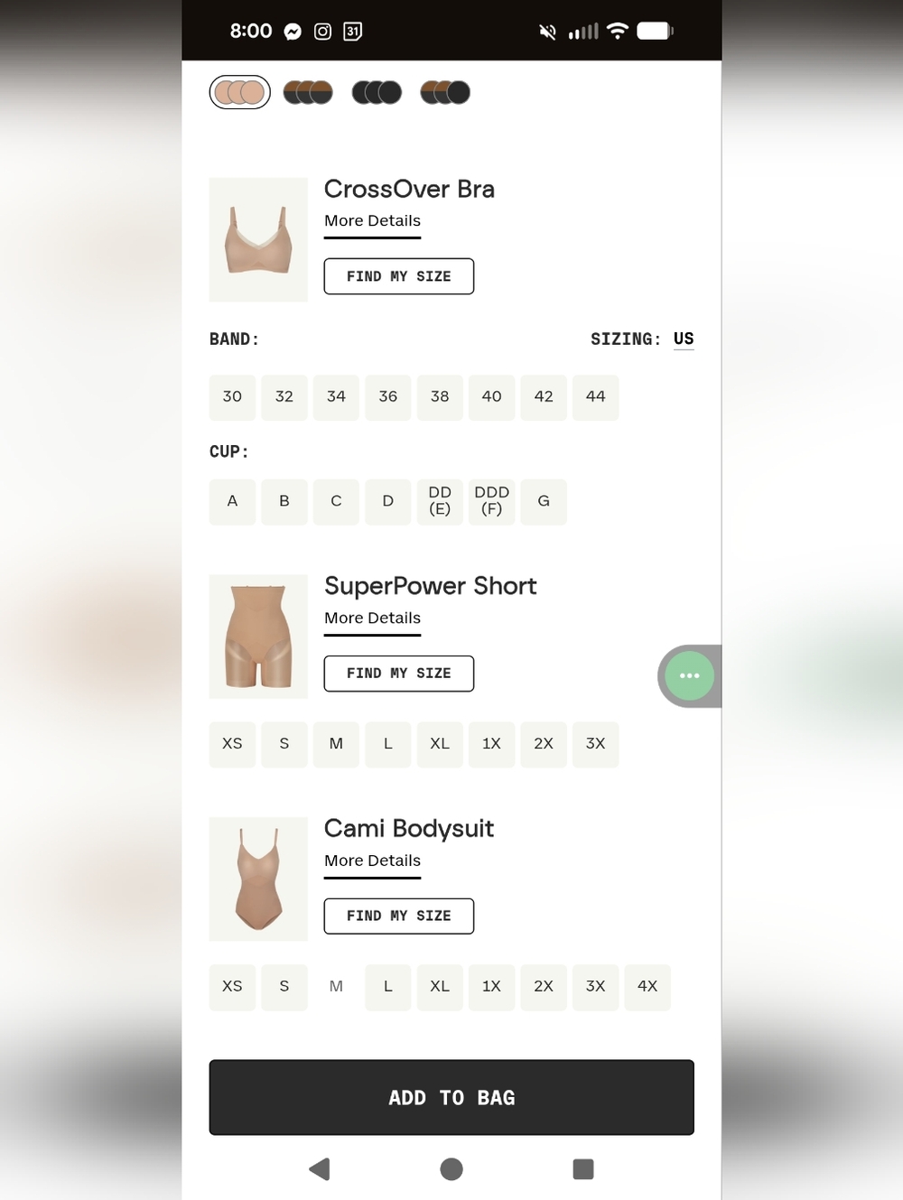 Honeylove Nude Starter Pack — CrossOver Bra, SuperPower Short & Cami Bodysuit - Picture 2 of 12